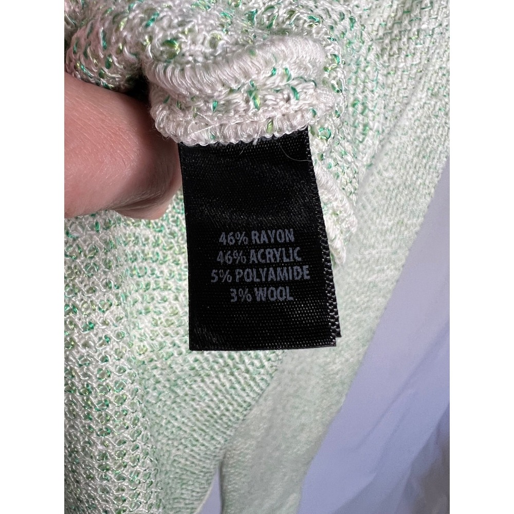 NWT St. John Skirt Suit Women's 14‎ Sage Green Tweed Knit Blazer $2390 Luxury - Picture 16 of 16